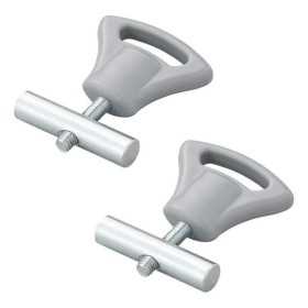 Butée de rail d'auvent avec bouton en plastique 8-10mm lot de 2 piè...