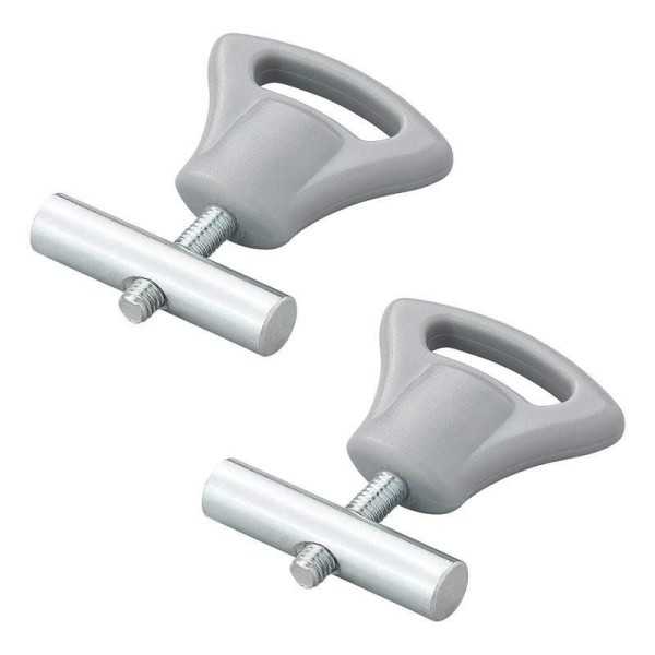 Butée de rail d'auvent avec bouton en plastique 8-10mm lot de 2 piè...