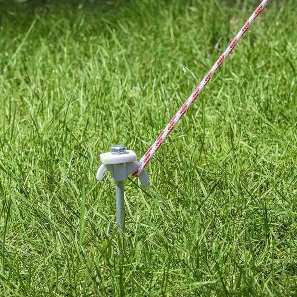 Piquet de tente à visser en métal avec crochet plastique 20cm | Pro...