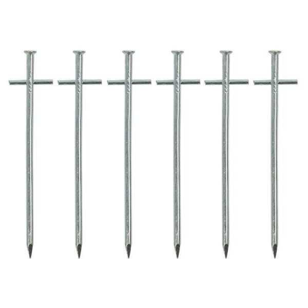 Piquet roche en métal 17cm avec croix a souder 6 pièces dans polyba...