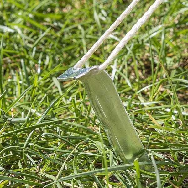 Piquet cornière torsadé en aluminium 18,5cm 6 pièces dans polybag |...