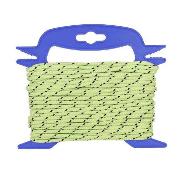 Corde d'haubanage fluorescent 4mm x 20m sur dÃ©rouleur