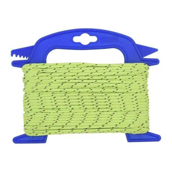 Corde d'haubanage glow-in-the-dark 4mm x 20m sur dÃ©rouleur