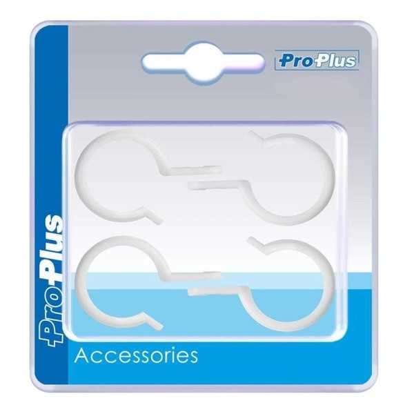 Clip de tente Ã  passant pour tube 20-25mm blanc 4 piÃ¨ces dans blister