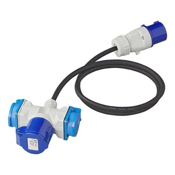 5mmÂ² fiche CEE vers prise 2xSchuko et 1xCEE