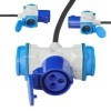 Câble adaptateur 150cm 3x1,5mm² fiche CEE vers prise 2xSchuko et 1x...