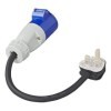 Câble adaptateur 40cm 3x2,5mm² fiche UK vers prise CEE | ProPlus | ...