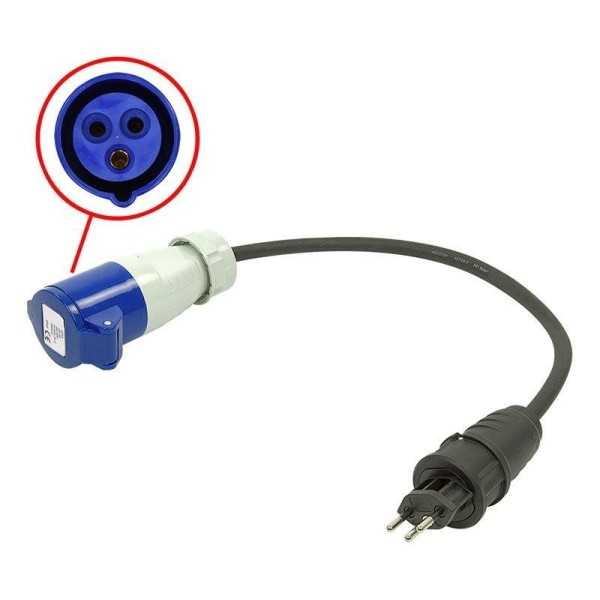 Câble adaptateur 40cm fiche Suisse vers prise CEE | ProPlus | Prise...