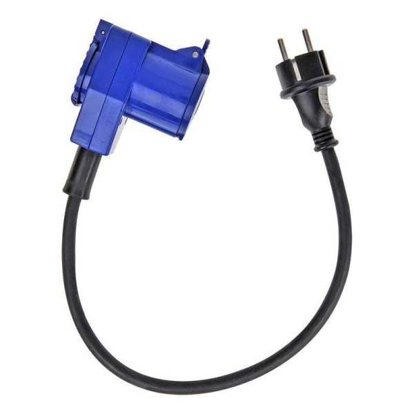 Câble adaptateur 40cm fiche Schuko vers prise coudée CEE et prise S...