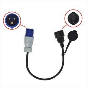 Câble adaptateur 40cm fiche CEE vers prise Schuko | ProPlus | Prise...