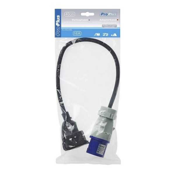 Câble adaptateur 40cm fiche CEE vers prise Schuko | ProPlus | Prise...