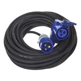CÃ¢ble d'extension CEE 10M avec prise coudÃ©e CEE et prise Schuko 3x1