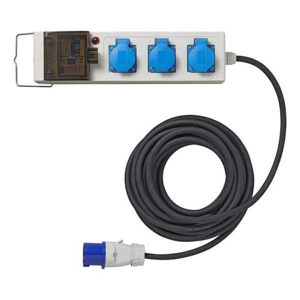 Prise multiple 10M 3x2,5mm² avec MCCB et RCD | ProPlus | Prise & Ra...