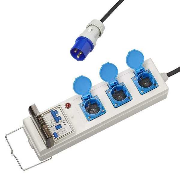 Prise multiple 20M 3x2,5mm² avec MCCB et RCD | ProPlus | Prise & Ra...