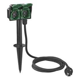 Prise de jardin Schuko double avec piquet 2M 3x1