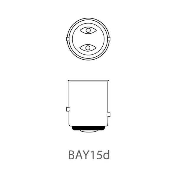 Lampe de voiture 12V 21 5W BAY15d par pièce | ProPlus | Ampoule