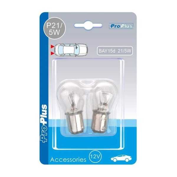 Lampe de voiture 12V 21 5W BAY15d 2 piÃ¨ces dans blister