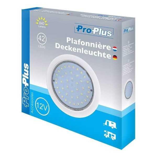 Plafonnier 42-leds 12V 840lm 220x50mm | ProPlus | Spot encastrable