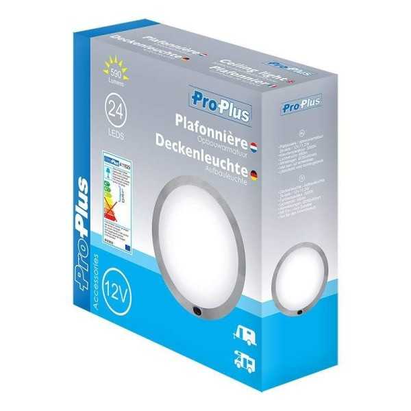 Plafonnier luminaire de surface 24-leds 12V 590lm 280x85mm | ProPlu...