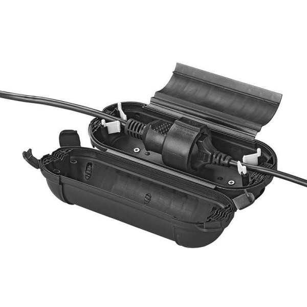 BoÃ®tier de protection Ã©tanche pour protÃ©ger raccords de prises Schuko noir