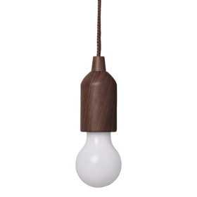 Lampe rÃ©tro motif en bois avec cordon 90cm