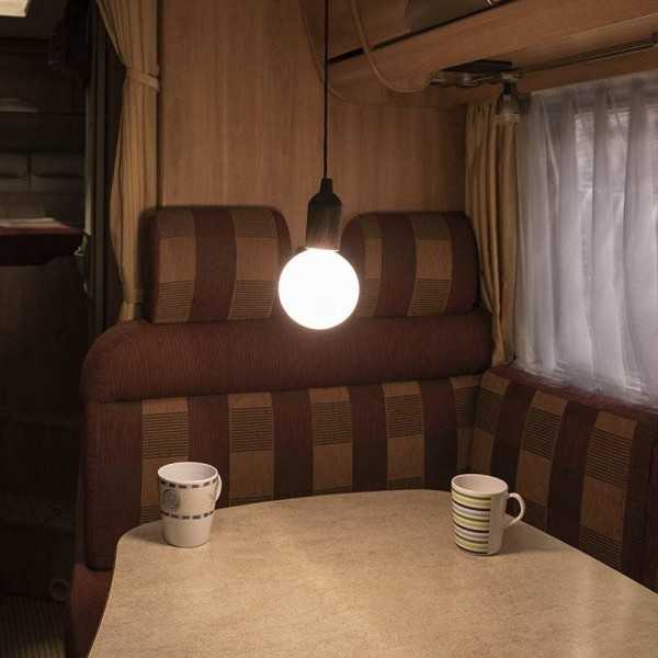 Lampe rétro XL motif en bois avec cordon 90cm | ProPlus | Spot enca...