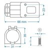 Prise DIN pour montage en surface 12V 24V-16A | ProPlus | Prise All...