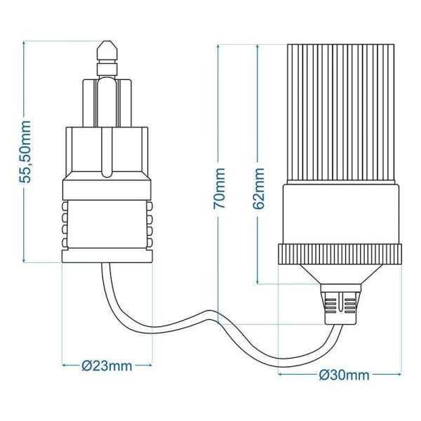 Câble adaptateur de fiche-DIN à la prise allume-cigares dans bliste...