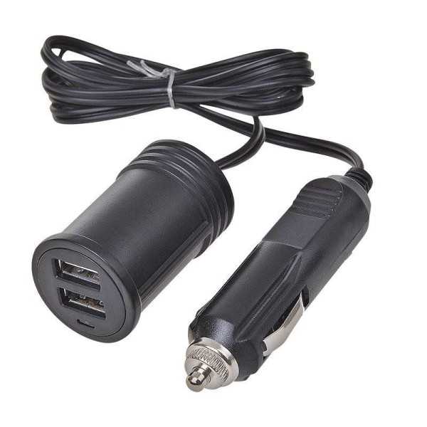 Rallonge 1M avec chargeur double USB 12V 24V