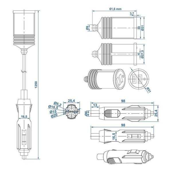 Rallonge 1M avec chargeur double USB 12V 24V | ProPlus | Adaptateur...
