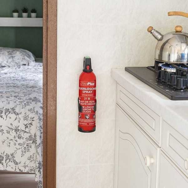 Support mural noir pour extincteur 750ml (510310V01 - 510311V01) | ...