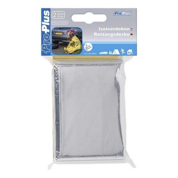 Couverture de survie 2 pièces 160x210cm | ProPlus | Rideau Isotherme