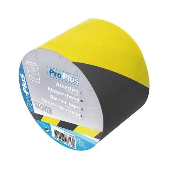 Barière de ruban jaune noir | ProPlus | Adhésif Réglementaire