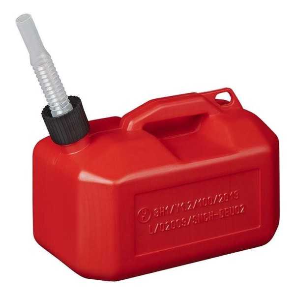 Jerrycan 5L plastique rouge UN-approuvé (modèle bas) | ProPlus | Je...