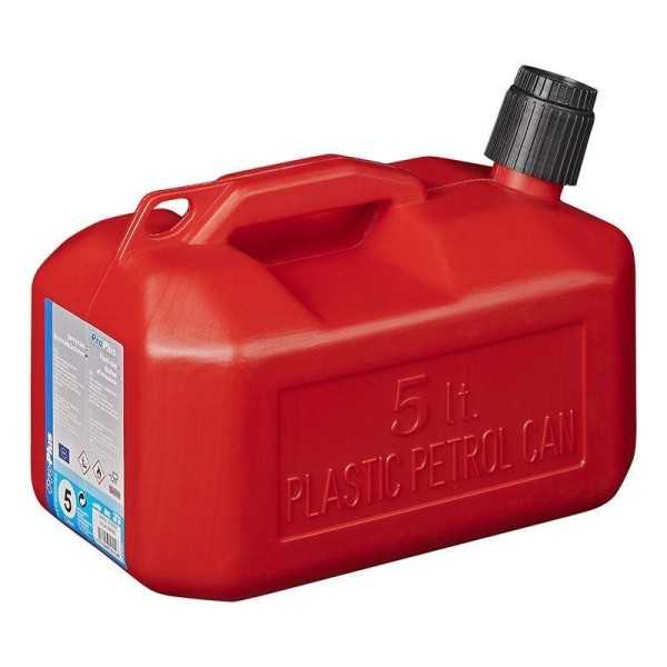 Jerrycan 5L plastique rouge UN-approuvé (modèle bas) | ProPlus | Je...