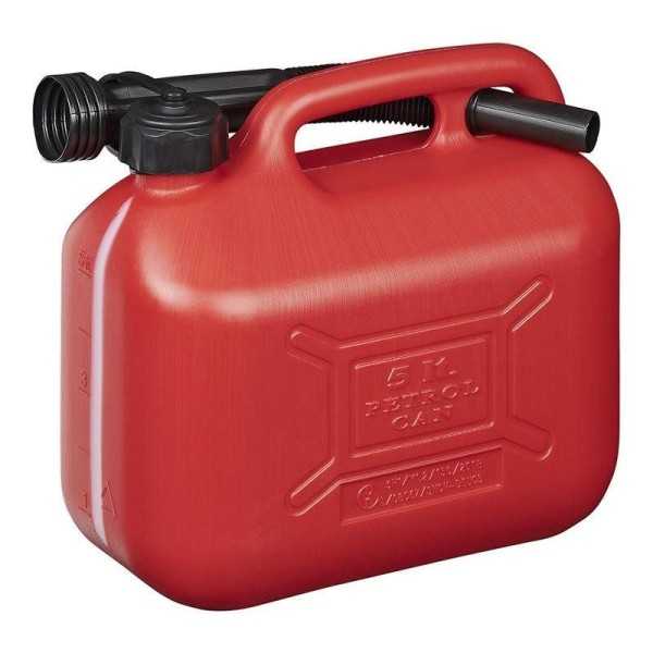 Jerrycan 5L plastique rouge UN-approuvÃ©