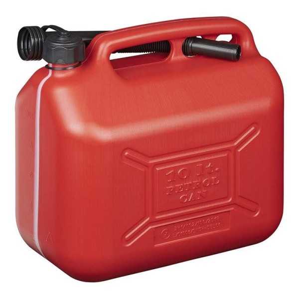 Jerrycan 10L plastique rouge UN-approuvÃ©