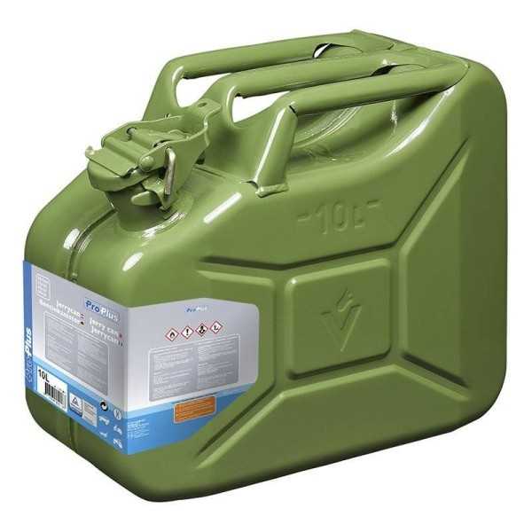 Jerrycan 10L métal vert UN- & TüV GS-approuvé | ProPlus | Jerrican ...