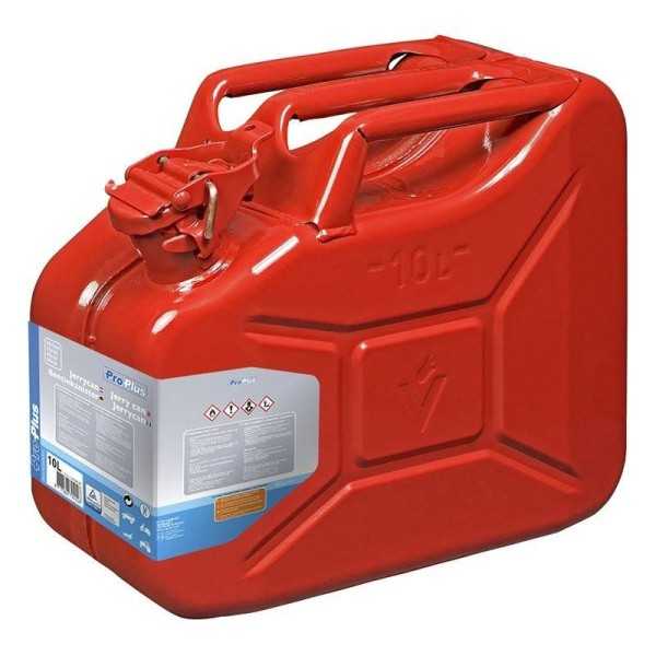 Jerrycan 10L métal rouge UN- & TüV GS-approuvé | ProPlus | Jerrican...