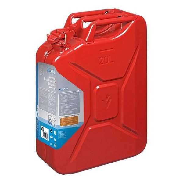 Jerrycan 20L métal rouge UN- & TüV GS-approuvé | ProPlus | Jerrican...