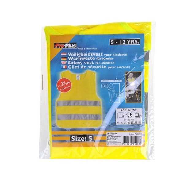 Gilet de sécurité jaune pour enfants | ProPlus | Gilet Fluorescent