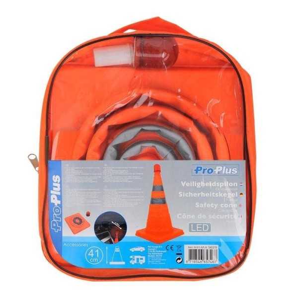 Cône de sécurité pliable avec éclairage LED | ProPlus | Triangle de...