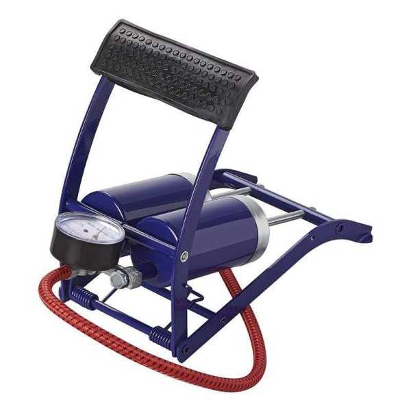 Pompe à pied double cylindre avec manomètre | ProPlus | Pompe Manuel