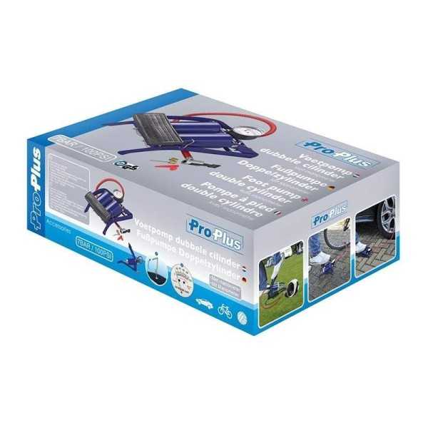 Pompe à pied double cylindre avec manomètre | ProPlus | Pompe Manuel