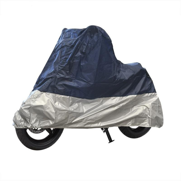 Housse protection de moto XL bleu argent