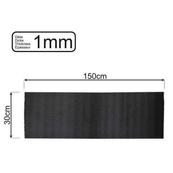 Tapis antidÃ©rapant noir 150x30cm 1mm