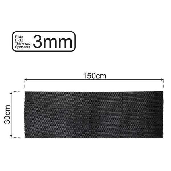 Tapis antidÃ©rapant noir 150x30cm 3mm