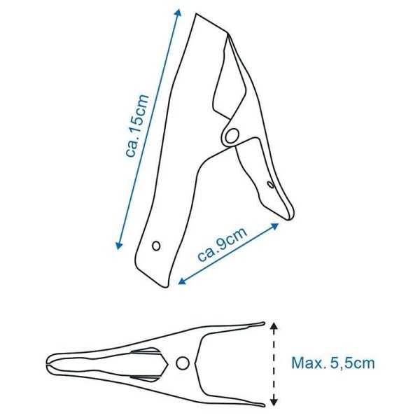 Pinces à ressort métal lot de 2 pièces | ProPlus | Divers accessoire