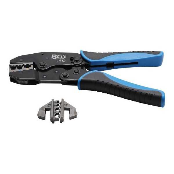 Pince Ã  sertir et dÃ©nuder avec fonction cliquet douilles de profil Ã  presser Ã©changeables