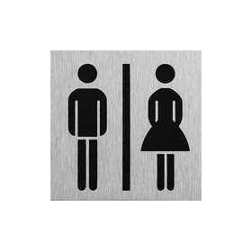 Plaque de porte " icÃ´ne femme homme " 60x60mm